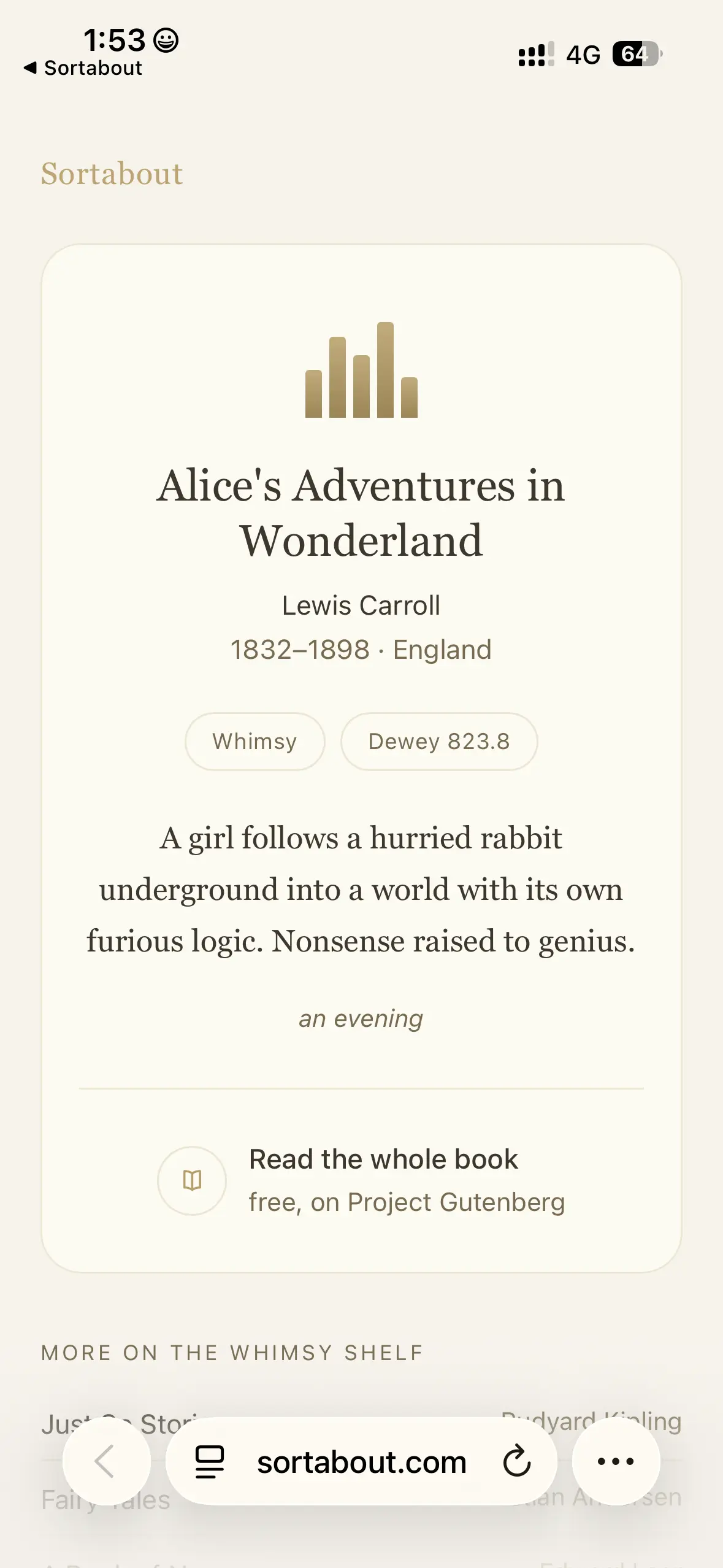 Website for Alice in Wonderland