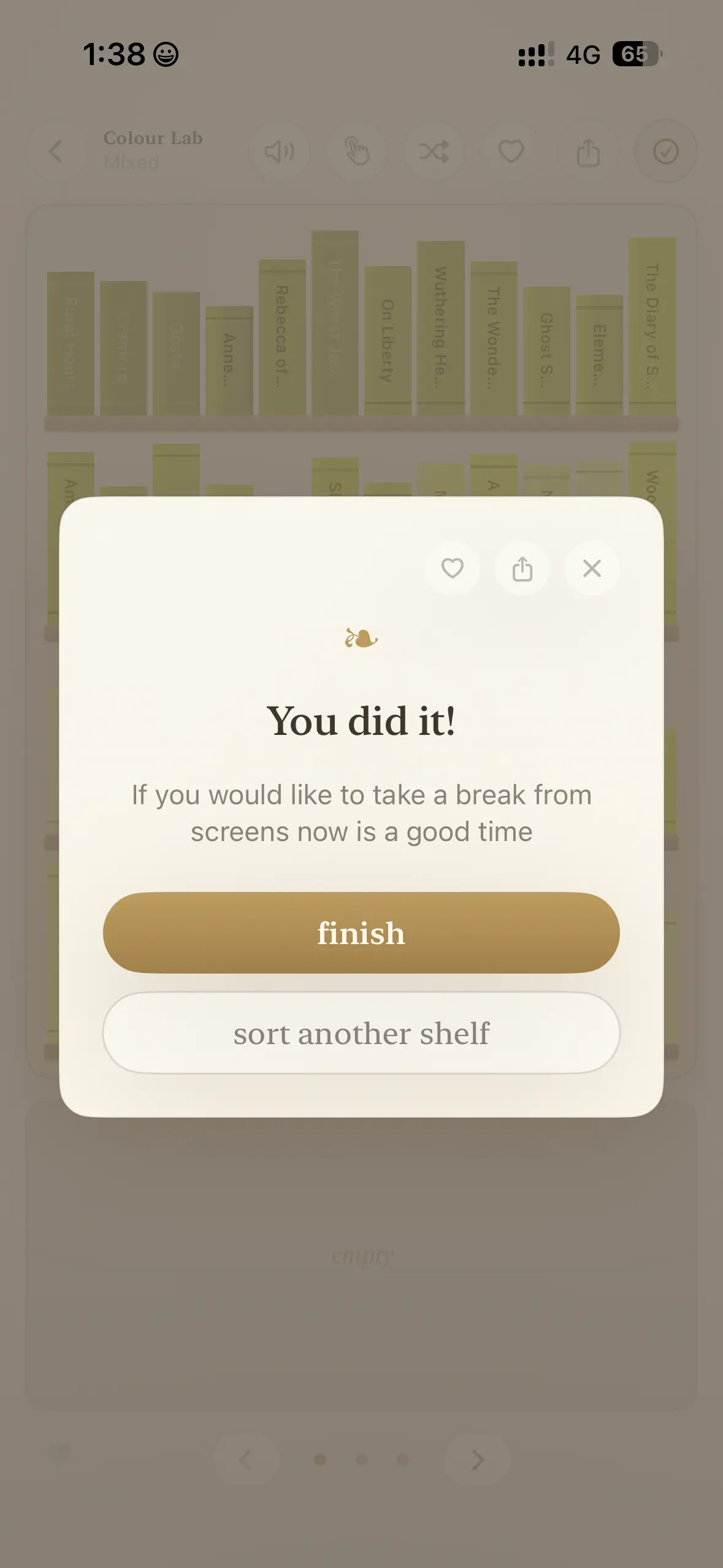 Finish scree